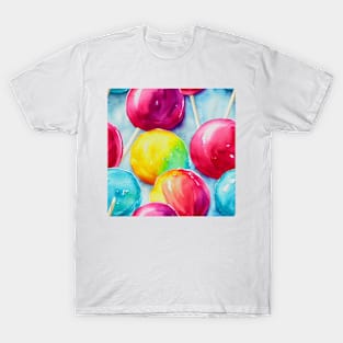 Watercolor lollipop pattern T-Shirt